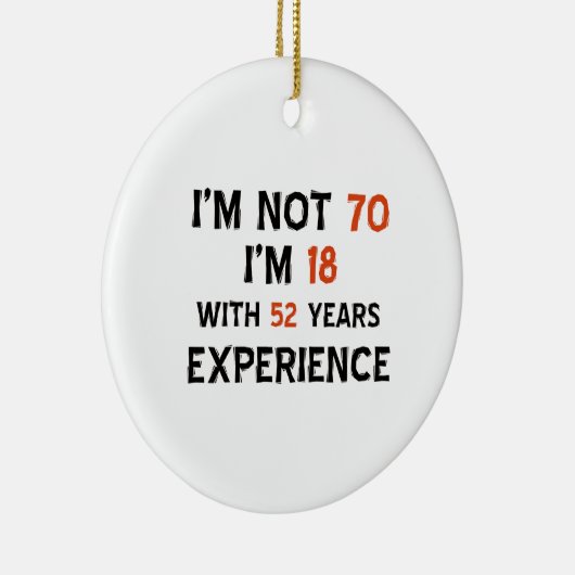 70e verjaardag design keramisch ornament (Rechts)