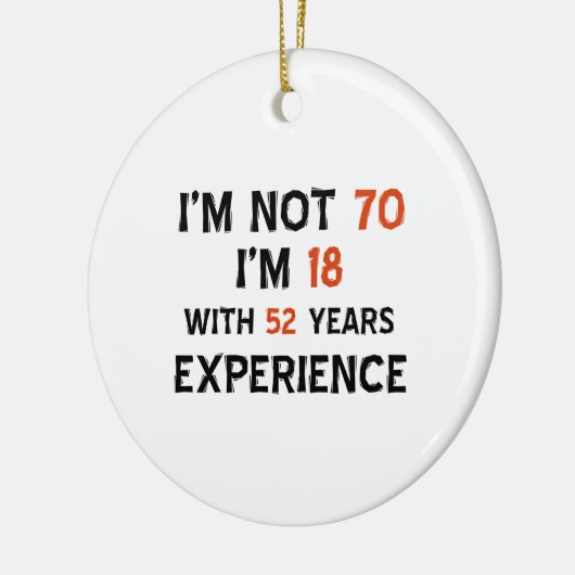 70e verjaardag design keramisch ornament (Links)