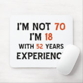 70e verjaardag design muismat (Met muis)