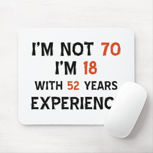 70e verjaardag design muismat (Met muis)