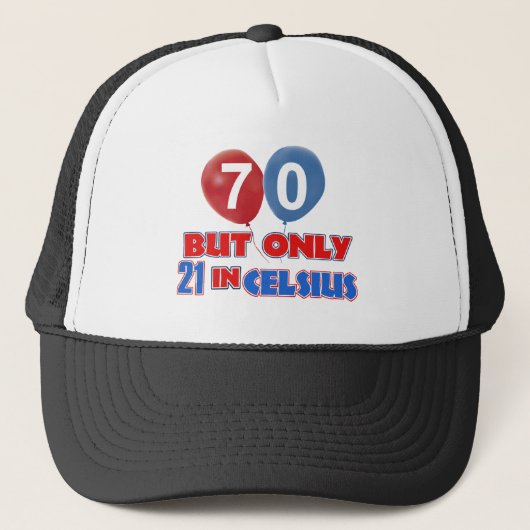 70e verjaardag design trucker pet (Voorkant)