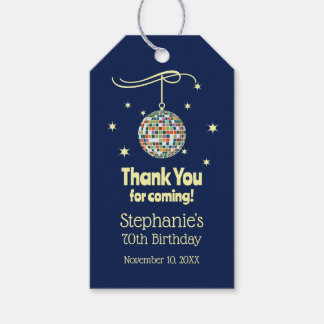 70e verjaardag Disco Feest Cadeaulabel