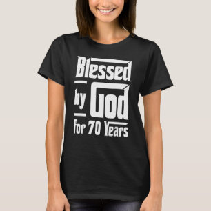70e verjaardag, door God gevierd voor 70 jaar T-shirt