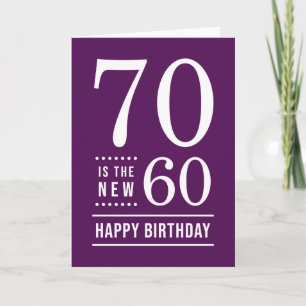 70e verjaardag Editable Color 70 is de nieuwe 60 Kaart
