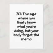 70e verjaardag Een brutale eerbetoon aan zeven dec Briefkaart (Voorkant)