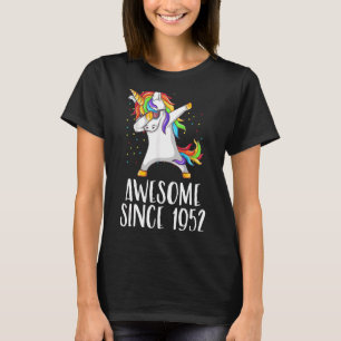 70e verjaardag eenhoorn schar Geweldige sinds 1952 T-shirt