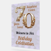 70e verjaardag Elegant feest Acryl Bord (Hoek)