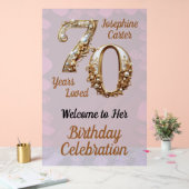 70e verjaardag Elegant feest Acryl Bord (Huwelijk)