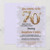 70e verjaardag Elegant feest Kaart (Voorkant / Achterkant)