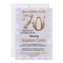 70e verjaardag Elegant feest