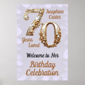 70e verjaardag Elegant feest Poster (Voorkant)