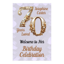 70e verjaardag Elegant feest