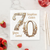 70e verjaardag Elegant feest Servet (Insitu)