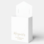 70e Verjaardag Elegant Goud Confetti Wit Bedankdoosjes (Geopend)