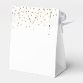 70e Verjaardag Elegant Goud Confetti Wit Bedankdoosjes (Achterkant)