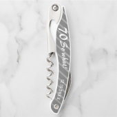 70e verjaardag Elegant Modern 70 Dus wat een verja Kurkentrekker (Voorkant)