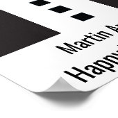 70e verjaardag 🎉 Elegant Tuxedo Poster (Hoek)