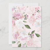 70e verjaardag Elegante Moderne Floral Chic Kaart (Achterkant)