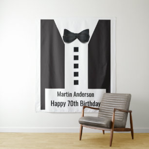 70e verjaardag 🎉 Elegante smoking Wandkleed