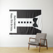 70e Verjaardag 🎉 Elegante Smoking Wandkleed (In Situ (horizontaal))