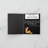 70e Verjaardag 🎉 Elegante Tuxedo Klassieke Kaart (Binnen)