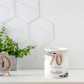 70e verjaardag eucalyptus groen glitter koffiemok