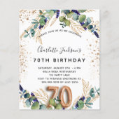 70e verjaardag - eucalyptusbegrotingsuitnodiging flyer (Voorkant)