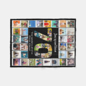 70e verjaardag familie foto sjabloon fleece deken (Voorkant (Horizontaal))