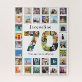 70e verjaardag familie foto sjabloon legpuzzel (Verticaal)