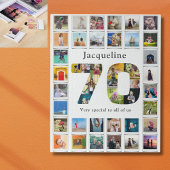 70e verjaardag familie foto sjabloon legpuzzel