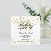 70e verjaardag Faux Gold Foil Glitter Lichten Kaart (Staand voorkant)