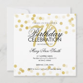 70e verjaardag Faux Gold Foil Glitter Lichten Kaart (Voorkant)