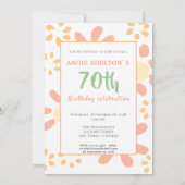 70e Verjaardag Feest Bloemen Motivatie Grappig Kaart (Achterkant)