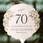 70e  verjaardag Floral Ballon<br><div class="desc">Gooi terug naar een tijd van elegantie en charme voor de perfecte 70ste verjaardag! Onze  bloemenballons van Zazzle zetten de scène in,  waardoor het de ideale aanvulling is op je feestsfeer,  of een prachtig uniek cadeau voor je geliefde.</div>