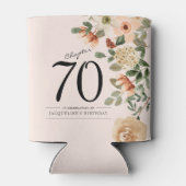 70e  verjaardag Floral Blikjeskoeler (Achterkant)