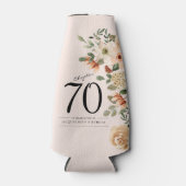 70e  verjaardag Floral Flesjeskoeler (Voorkant)