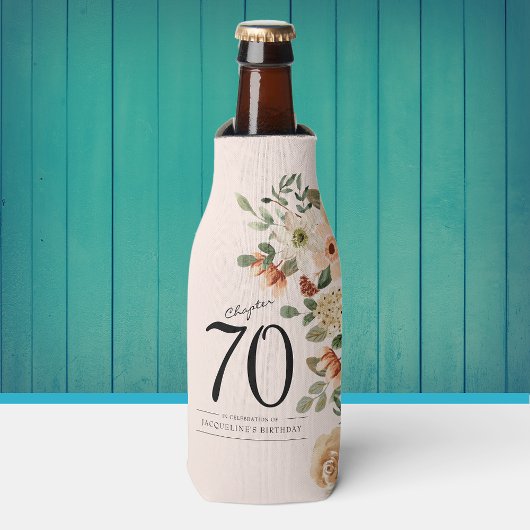 70e  verjaardag Floral Flesjeskoeler