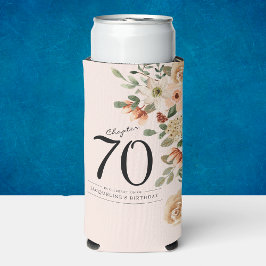 70e  verjaardag Floral Seltzer Blikjeskoeler