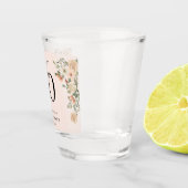 70e  verjaardag Floral Shot Glas (Rechts)