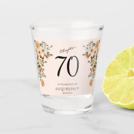 70e  verjaardag Floral Shot Glas