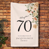 70e verjaardag Floral Spandoek