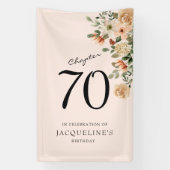 70e  verjaardag Floral Spandoek (Verticaal)