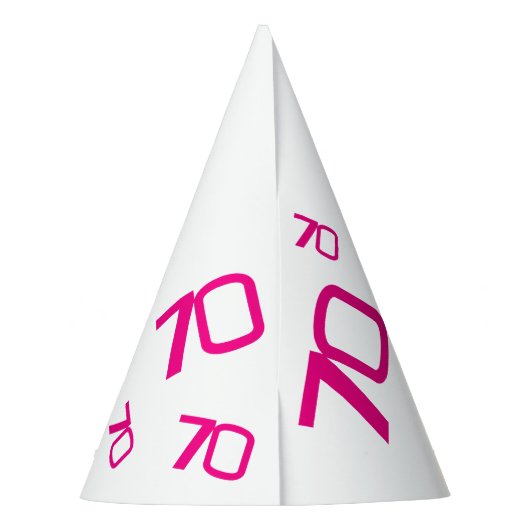 70e verjaardag foto aangepaste foto roze wit feesthoedjes (Achterkant)