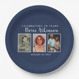 70e verjaardag foto-bord papieren bordje