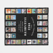 70e verjaardag Foto Collage mama Fleece Deken (Voorkant (Horizontaal))