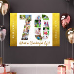 70e verjaardag Foto Collage met Gold Borders Poster<br><div class="desc">Persoonlijk fotocollage poster voor een 70ste verjaardag. Het ontwerp bevat gouden randen en maximaal 13 verschillende foto's die worden weergegeven in de vorm van het nummer 70. De sjabloon is klaar voor u om uw foto's toe te voegen in een combinatie van vierkant, landschap en portret afbeeldingen aan u met...</div>