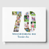 70e verjaardag foto collage onthouden wanneer... B Gastenboek (Voorkant)