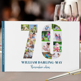 70e verjaardag foto collage onthouden wanneer... B Gastenboek