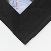 70e verjaardag foto collage zwart fleece deken (Hoek)