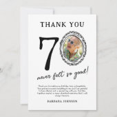 70e verjaardag foto dank je wel kaart (Voorkant)